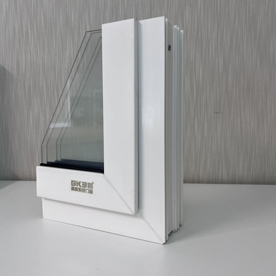 GKBM 80 Serie Extrudierte UPVC Schiebefenster Weiße Profile Innen und Außen